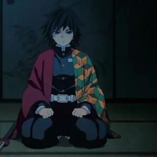 🎐 f1ec8c16 Giyu Tomioka Demon Slayer อนิเมะ, ดาบพิฆาตอสูร, กิยู, โทมิโอกะ, เสาหลักวารี telegram sticker