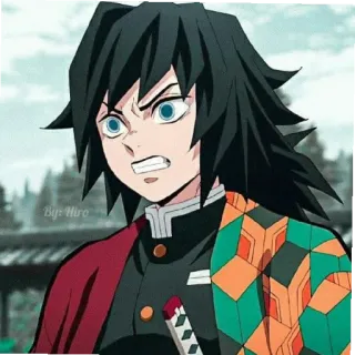 🌊 670204a9 Giyu Tomioka Demon Slayer アニメ, 鬼滅の刃, 冨岡義勇, キャラクター, 剣 telegram sticker