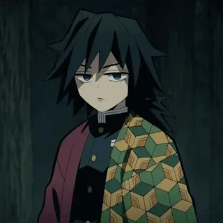 😐 24431be0 Giyu Tomioka Demon Slayer Anime, Demon Slayer, Giyu Tomioka, Manga, Personage telegram sticker