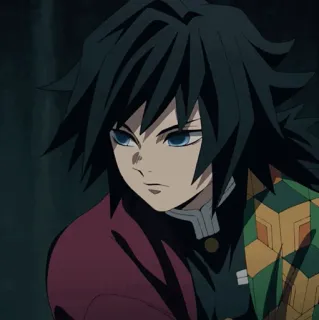 🌊 47557e40 Giyu Tomioka Demon Slayer アニメ, 鬼滅の刃, 冨岡義勇, 水の呼吸, 漫画, キャラクター telegram sticker