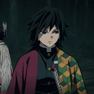 🌊 561ad9cc Giyu Tomioka Demon Slayer アニメ, 鬼滅の刃, 冨岡義勇, 剣, キャラクター telegram sticker