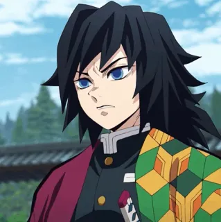 🌊 605e11fb Giyu Tomioka Demon Slayer 義勇, 冨岡義勇, 鬼滅の刃, アニメ, キャラクター, 刀, 柱, 水の呼吸 telegram sticker