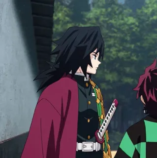 🌊 e2af5455 Giyu Tomioka Demon Slayer アニメ, 鬼滅の刃, 冨岡義勇, 剣, キャラクター telegram sticker