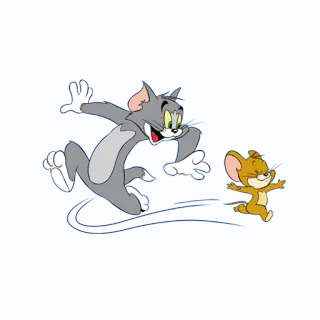 👋 57cf04c3 Tom and Jerry desenho animado, gato, rato, perseguição, animação, comédia telegram sticker