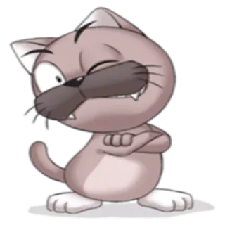 😉 0b6b8b59 kat, cartoon, boos, grappig, houding telegram sticker
