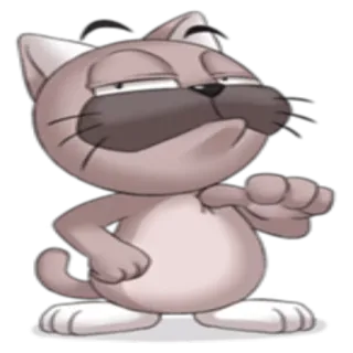 😶 ba524559 kat, cartoon, zelfgenoegzaam, dier, personage, illustratie, sticker telegram sticker