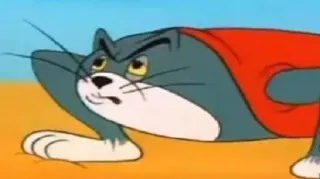 😐 31e9efe0 Tom Cat Tom and Jerry แมว, การ์ตูน, ตลก, มีม, โกรธ whatsapp sticker
