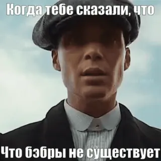 ❤️ a0f0e0c3 Когда тебе сказали, что Что бэбры не существует ミーム, ロシア, 面白い, ユーモア, ネットミーム telegram sticker