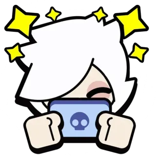 🎭 b5dad2c4 colette, brawl stars, personagem, caveira, estrelas whatsapp sticker