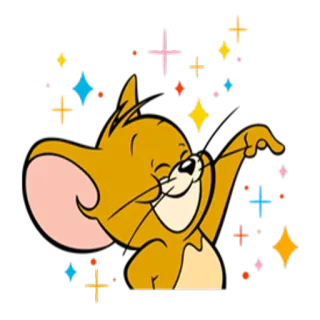 💃 7008f226 Jerry Mouse Tom and Jerry Desenho animado, Rato, Personagem, Glitter, Brilhos telegram sticker