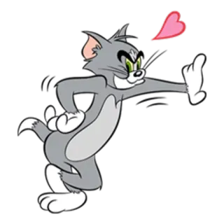 😍 cdb85057 Tom Cat gato, desenho animado, animado, engraçado, humor, fofo telegram sticker