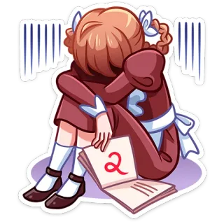 😫 fe48528c 2 Anime, Sedih, Sekolah, Nilai, Kegagalan, Gadis telegram sticker