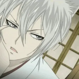 🤍 1e9c60ed Tomoe Kamisama Kiss Anime, Volpe, Manga, Personaggio, Capelli bianchi, Demone, Spirito di volpe telegram sticker