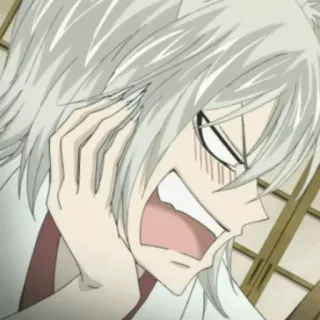 🤍 8386590b Tomoe Kamisama Kiss anime, volpe, demone, Tomoe, Kamisama Kiss, arrabbiato, frustrato telegram sticker