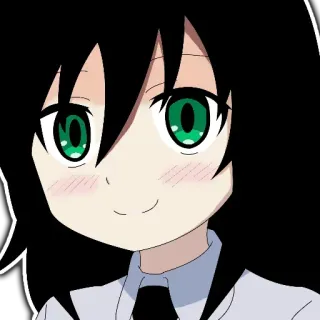 🙂 7c515940 Tomoko Kuroki Watamote 动漫, 漫画, 可爱, 害羞, 可爱 telegram sticker