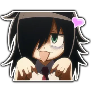 😘 3b10f8f4 anime, carino, ragazza, cuore telegram sticker