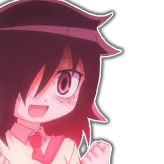 ☺️ ea438680 Tomoko Kuroki Watamote Anime, Personaggio, Femmina, Watamote, Tomoko Kuroki, Manga telegram sticker