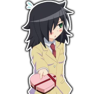 🎁 ebd27924 Anime, Ragazza, San Valentino, Cuore, Carino, Regalo telegram sticker