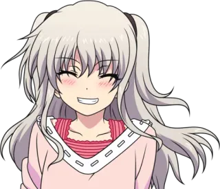 😁 1b5afe65 Anime, Fille, Sourire, Joyeux, Personnage, Dessin animé whatsapp sticker