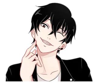 😏 1ff4660a Anime, Manga, Personaggio, Asiatico, Occhiolino, Sorriso telegram sticker
