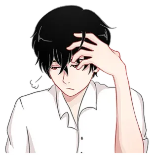 🙄 3daedbc1 Anime, Manga, Personaggio, Triste, Emozione, Ragazzo, Capelli Neri telegram sticker