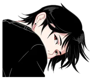 👀 76a49f31 Anime, Emo, Goth, Teen, Cartoni animati, Occhi, Capelli telegram sticker