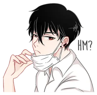 😐 a323bf3d HM? Anime, Cartone animato, Maschio, Personaggio, Hm, Domanda telegram sticker