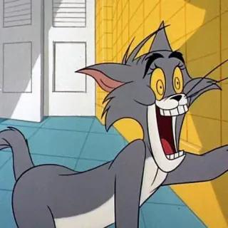 😍 1508dab0 Tom Cat Tom and Jerry Cartoon, Kat, Grappig, Tom en Jerry whatsapp sticker