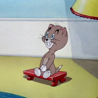 🤡 2686b0d4 Cartoon, Kat, Zittend, Schattig, Geanimeerd, Katachtig whatsapp sticker