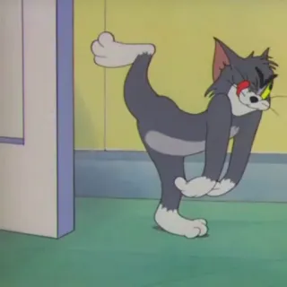 🚪 2b2ef32c Tom Cat Tom and Jerry kat, cartoon, grappig, animatie, klassieker, Tom en Jerry whatsapp sticker