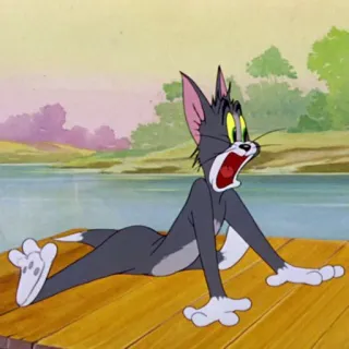 😱 3a2d5a05 Tom Cat Tom and Jerry Cartoon, Kat, Grappig, Tom en Jerry, Tom de kat, Meme whatsapp sticker