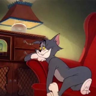 👀 40f1985f Tom Cat Tom and Jerry cartoon, kat, grappig, animatie whatsapp sticker