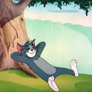😌 4a982028 Tom Tom and Jerry Tom en Jerry, Cartoon, Kat, Ontspannen, Geanimeerd whatsapp sticker