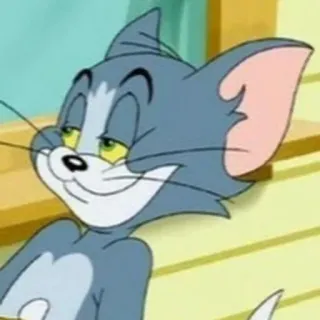 😉 510e2f13 Tom Cat Tom and Jerry cartoon, kat, zelfgenoegzaam, dier, animatie whatsapp sticker