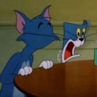 🤯 60247619 Tom Tom and Jerry Cartoon, Kat, Grappig, Meme whatsapp sticker