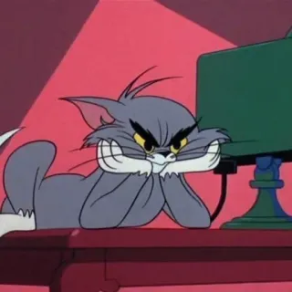 👺 671b3aad Tom Cat Tom and Jerry Tom, kat, cartoon, televisie whatsapp sticker