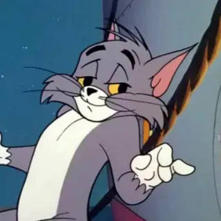 😏 6830bee1 Tom Cat Tom and Jerry Cartoon, Kat, Karakter, Grappig, Meme whatsapp sticker