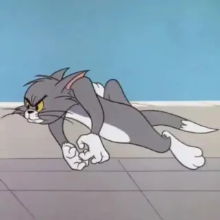 😡 b4cc5dbf Tom Tom and Jerry cartoon, kat, Tom, boos, grappig whatsapp sticker