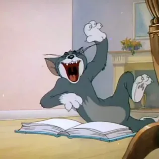 😂 bbb00634 Tom Cat Tom and Jerry kat, cartoon, grappig, boek whatsapp sticker