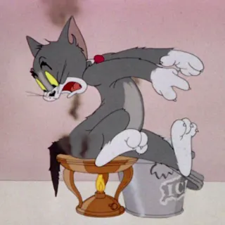 🔥 c3277859 Tom Tom and Jerry kat, cartoon, grappig, auw, Tom en Jerry whatsapp sticker