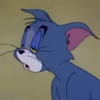 🥴 cdf432a5 Tom Cat Tom and Jerry Cartoon, Kat, Moe, Teleurgesteld, Tom whatsapp sticker