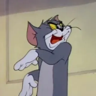 👿 d30ba6b6 Tom Cat Tom and Jerry kat, cartoon, grappig, meme, reactie whatsapp sticker