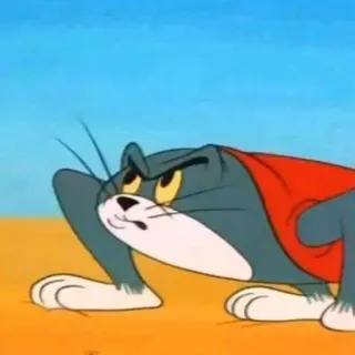 ☹️ d6ad8472 Tom Cat Tom and Jerry Cartoon, Kat, Grappig, Tom en Jerry whatsapp sticker