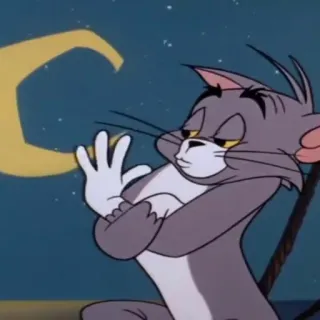 😪 de35dbbe Tom Cat Tom and Jerry kat, cartoon, grappig, meme, Tom en Jerry, animatie whatsapp sticker