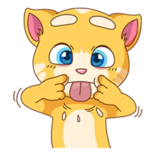 😝 b7a88afa Tom Cat Talking Tom and Friends 만화, 고양이, 웃긴, 동물, 캐릭터, Talking Tom telegram sticker