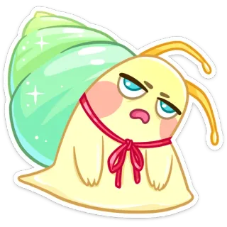 😢 1bf95786 蜗牛, 可爱, 卡通, 卡哇伊, 贴纸 telegram sticker