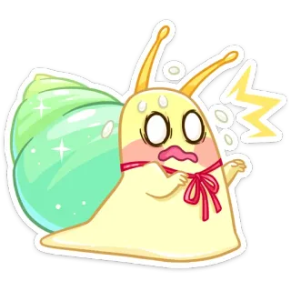 😅 9fea4f26 蜗牛, 惊讶, 可爱, 动漫, 卡通 telegram sticker