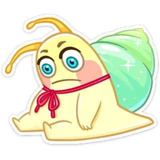 😢 ea066d95 蜗牛, 卡通, 可爱, 动物, 角色, 插画, 卡哇伊 telegram sticker