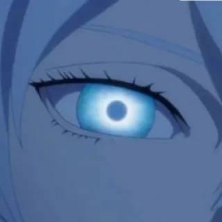 👁️ 31bd8d08 глаз, аниме, синий, светящийся, лицо, крупный план whatsapp sticker