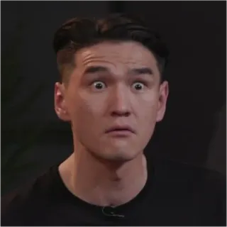 😧 02211f2d 男人, 惊讶, 脸, 表情, 人, 眼睛 telegram sticker